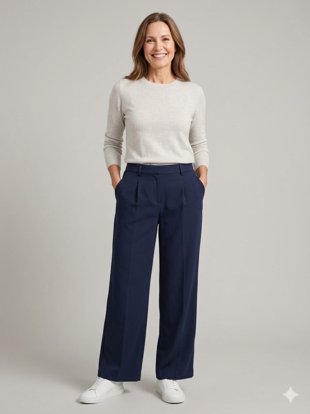 DKNY Wide-Leg Navy Women's Dress Pants - Size 12. New with Tags